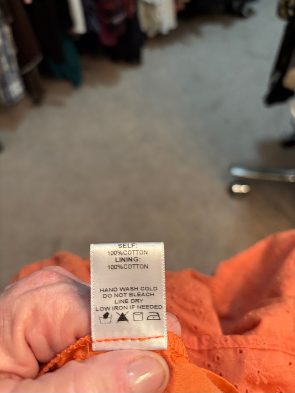 Altar'd State Orange Eyelet Puff Sleeve Mini Dress - Picture 5 of 5